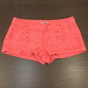 Pink Express Sailor Shorts with Button Detail, 8